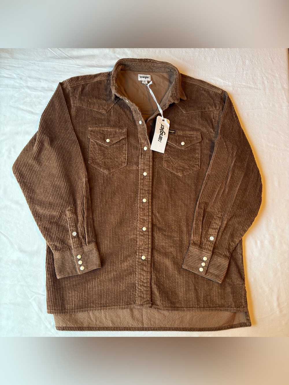 Women’s Wrangler Corduroy Western Overshirt- Twin Chest Pockets with Snap Flaps